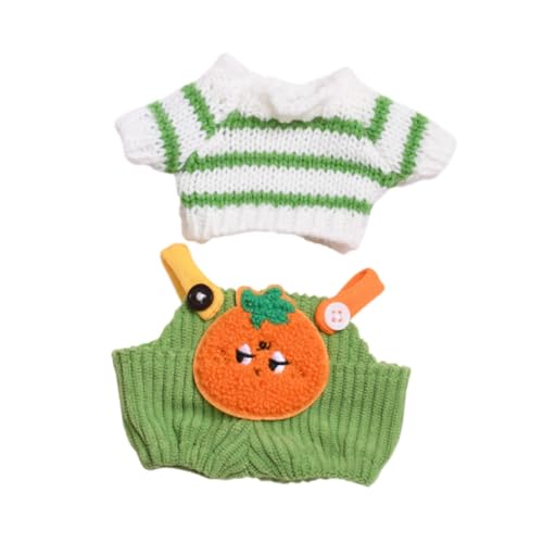 Perfeclan Oberteil und Hose für Plüschpuppen. Machen Sie Ihre eigenen Puppen. DIY-Lernkleidung für kleine Mädchen. Ankleide-Overall-Outfit für 14 cm, Pullover Und Hose von Perfeclan