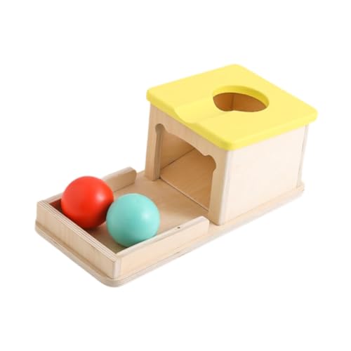 Perfeclan Objektpermanenzbox mit Bällen, pädagogisches sensorisches Spielzeug, Bunte Ball-Dropbox, Lernspielzeug für Kleinkinder, 1 Jahr alte Kinder, Geschenk von Perfeclan