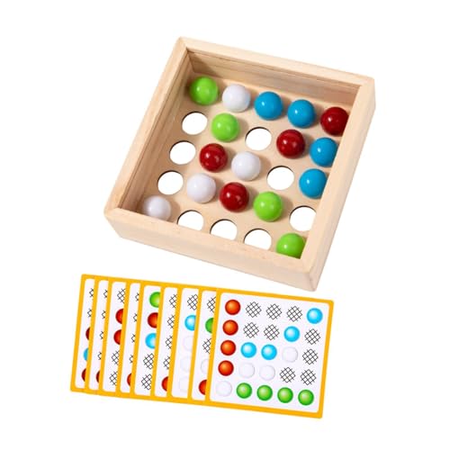 Perfeclan Perlenfarben Matching Game Logical Game Early Development Rolling Perlen Puzzle Spielzeug Holzspielzeug für Kindergärtner Vorschulkinder von Perfeclan