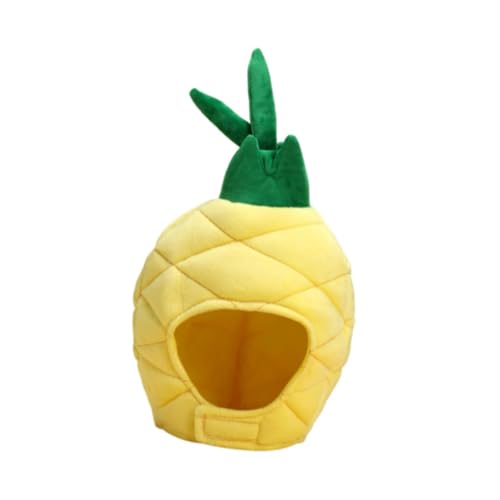 Perfeclan Plüsch Ananas Form Hut Warme Kopf Abdeckung Obst Kappe für Club Ball Cosplay Winter von Perfeclan