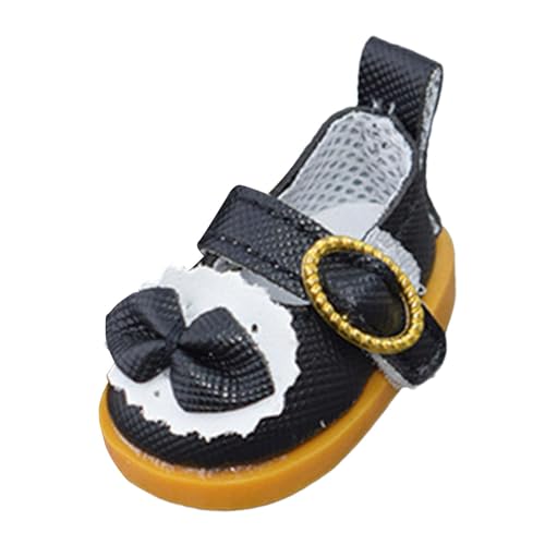 Perfeclan Plüschpuppe Freizeitschuhe Mädchen Puppenschuhe Modellzubehör für kleine Mädchen Anhängerpuppe Praktische Kostüme Stellen Sie Ihre eigenen Puppen her, Schwarz von Perfeclan