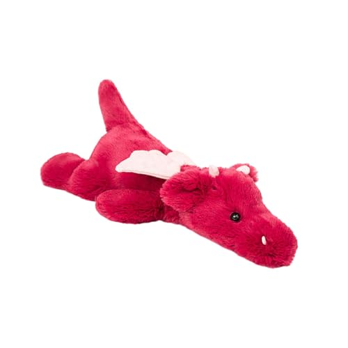 Perfeclan Plüschtier mit fliegendem Drachen, umarmendes Plüschtier, entzückendes Tierplüschtier, Plüschtierpuppe für Kinder, kreative Geschenke, Rot, 40 cm von Perfeclan