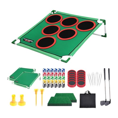 Perfeclan Pong Golf Game Set, Trainingstraining Tool Umfasst Golfbälle Und Eine Tragbare Tasche für 3 4 5 Jährige Im Alter von 6 Jahren, Doppelregal von Perfeclan