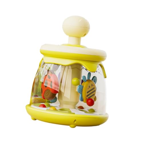 Perfeclan Press Carousel Toy Sensory Activity Toy Feiertagsgeschenke Multifunktional tragbares Lernspielzeug für Kinder 6-12 Monate, GrÜn von Perfeclan