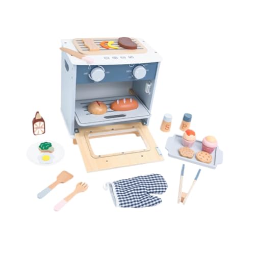 Perfeclan Pretend Food Set Aus Holz für Kinder, Ofen, Kreativ, Rollenspiel, Holzküchenspielzeug, Küchenspielset, Zubehör für Kinder Ab 3 Jahren von Perfeclan