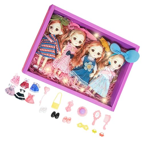 Perfeclan Prinzessinnen Figuren Set für Kinder, Puppenhaus Zubehör, 15 cm, 4 Stück von Perfeclan