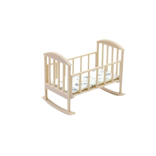 Perfeclan Puppenhaus Miniatur Babybett Puppenwiege Möbel mit Matratze Mini Babybett Rollenspiel Szene Spielzeug Spielzeit, Holz Perfeclan Puppenhaus Miniatur Babybett Puppenwiege Möbel mit Matratze Mini Babybett Rollenspiel Szene Spielzeug Spielzeit, Holz von Perfeclan