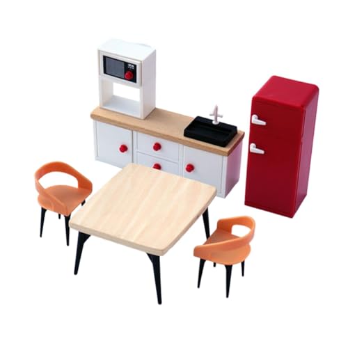 Perfeclan Puppenhaus Miniatur-Möbelset, Spielzeug zum Selbermachen, Puppenhaus-Dekoration, Miniatur-Möbelspielzeug für Mädchen, Geburtstagsgeschenke, Rot Perfeclan Puppenhaus Miniatur-Möbelset, Spielzeug zum Selbermachen, Puppenhaus-Dekoration, Miniatur-Möbelspielzeug für Mädchen, Geburtstagsgeschenke, Rot von Perfeclan