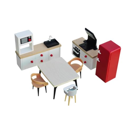 Perfeclan Puppenhaus-Miniaturmöbel-Set, Miniaturmöbel-Spielzeug, Simulationsschrank, Puppenhaus-, Rollenspiel-Spielzeug für Jungen und, Roter Kühlschrank Perfeclan Puppenhaus-Miniaturmöbel-Set, Miniaturmöbel-Spielzeug, Simulationsschrank, Puppenhaus-, Rollenspiel-Spielzeug für Jungen und, Roter Kühlschrank von Perfeclan