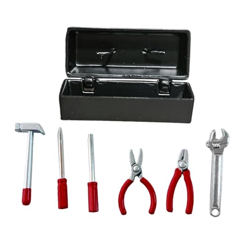 Perfeclan Puppenhaus Reparatur Werkzeuge Box Mini DIY Werkzeuge Fall Handwerk Sammlungen Simulierte, Schwarzes Gehäuse Perfeclan Puppenhaus Reparatur Werkzeuge Box Mini DIY Werkzeuge Fall Handwerk Sammlungen Simulierte, Schwarzes Gehäuse von Perfeclan