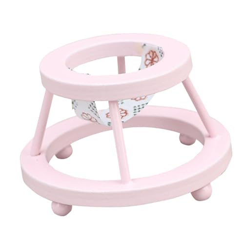 Perfeclan Puppenhausmöbel Miniatur-Puppenwagen Requisite Schmuck Modell Dekoration Mini-Hausbedarf Babyzimmer Puppe zum Selbermachen, Rosa von Perfeclan