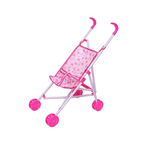 Perfeclan Puppenwagen Push Toy Spielzeug Little Girls Interactive Trolley Toys Party bevorzugt Dollhouse Dekoration Simulation Pushtchair -Spielzeug, Style A von Perfeclan