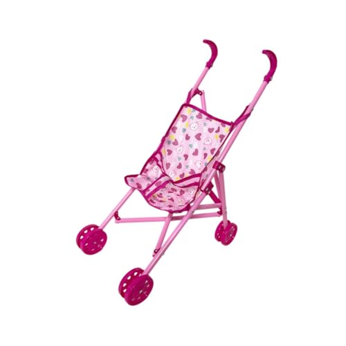 Perfeclan Puppenwagen Push Toy Spielzeug Little Girls Interactive Trolley Toys Party bevorzugt Dollhouse Dekoration Simulation Pushtchair -Spielzeug, Style B von Perfeclan