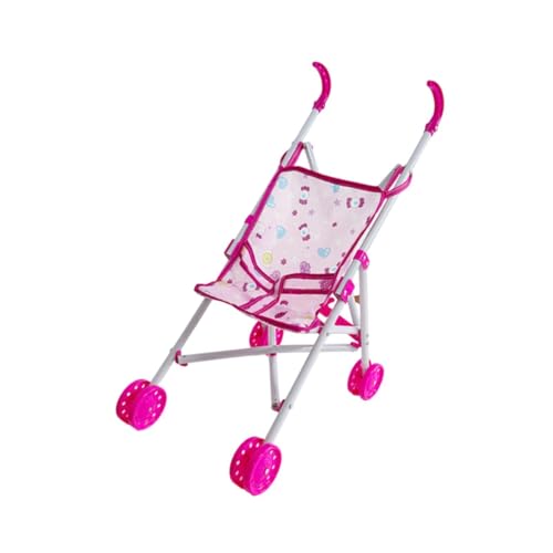 Perfeclan Puppenwagen Push Toy Spielzeug Little Girls Interactive Trolley Toys Party bevorzugt Dollhouse Dekoration Simulation Pushtchair -Spielzeug, Style C von Perfeclan