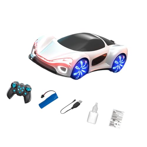 Perfeclan RC -Auto RC Auto Doppel-Sprüheffekte mit LED Sport Rennauto Fahrzeug Spielzeug für Geburtstag Festivals Neujahr, White A von Perfeclan