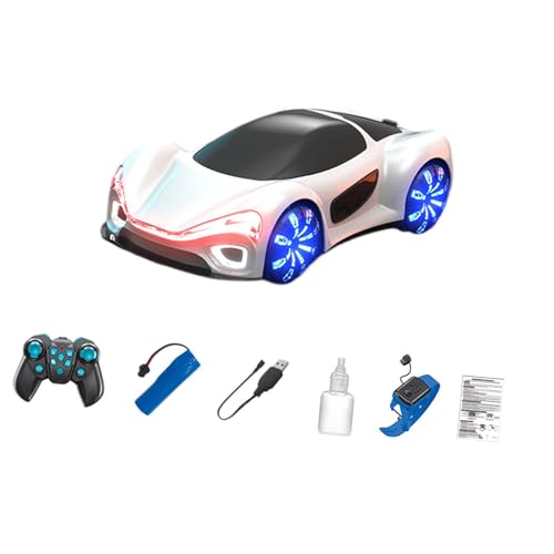 Perfeclan RC -Auto RC Auto Doppel-Sprüheffekte mit LED Sport Rennauto Fahrzeug Spielzeug für Geburtstag Festivals Neujahr, White B von Perfeclan