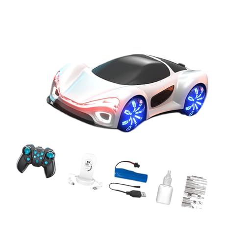 Perfeclan RC -Auto RC Auto Doppel-Sprüheffekte mit LED Sport Rennauto Fahrzeug Spielzeug für Geburtstag Festivals Neujahr, White D von Perfeclan