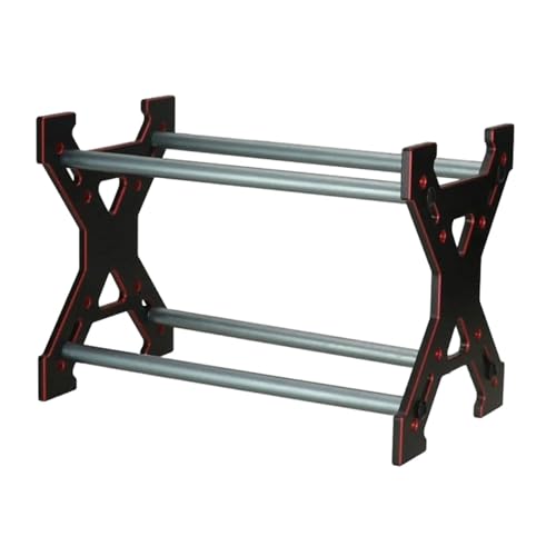 Perfeclan RC Auto Reifen Rack Felgen Reifen Organizer Metall Langlebig Abnehmbare Rad Lagerung Regal für 1/24 1/18 Skala Teile Upgrade, Rot von Perfeclan