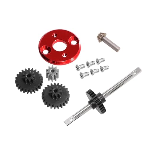 Perfeclan RC-Auto-Reparatursatz, Motorritzel, Robustes Hobby-Getriebe, Getriebesatz, 1:12 RC-Auto-Upgrade-Teile für 78 98V2 82, Rot Perfeclan RC-Auto-Reparatursatz, Motorritzel, Robustes Hobby-Getriebe, Getriebesatz, 1:12 RC-Auto-Upgrade-Teile für 78 98V2 82, Rot von Perfeclan