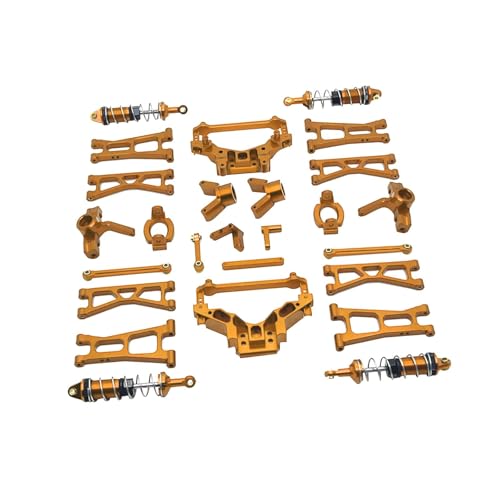 Perfeclan RC-Auto-Upgrade, modifizierte Ersatzzubehör-Kits aus Metall, Nachrüst-Zubehör für RC-Hobbyautos im Maßstab 1/14, ferngesteuerte Autos, Gold von Perfeclan