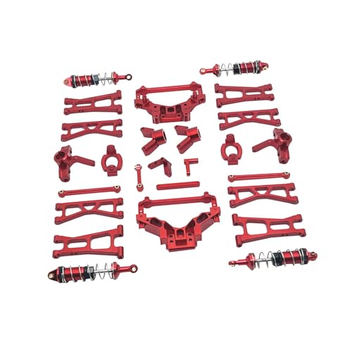 Perfeclan RC-Auto-Upgrade, modifizierte Ersatzzubehör-Kits aus Metall, Nachrüst-Zubehör für RC-Hobbyautos im Maßstab 1/14, ferngesteuerte Autos, ROT von Perfeclan