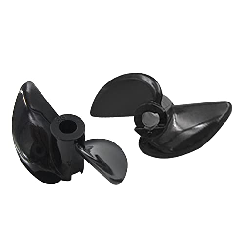 RC Boot CCW CW Propeller 3 mm Welle Schwarz Rotierende Propeller Requisiten für RC Boot Paar, 32 mm x 3 mm von Perfeclan