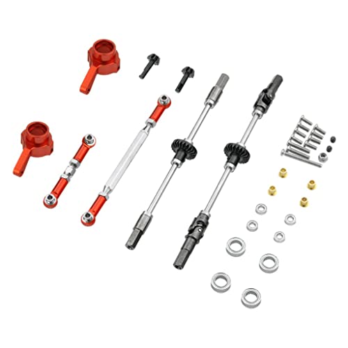 Perfeclan RC Car Metal Axle Parts for MN D90 D91 MN99s 1/12 RC Crawler Truck Car DIY Modified Front Rear red von Perfeclan