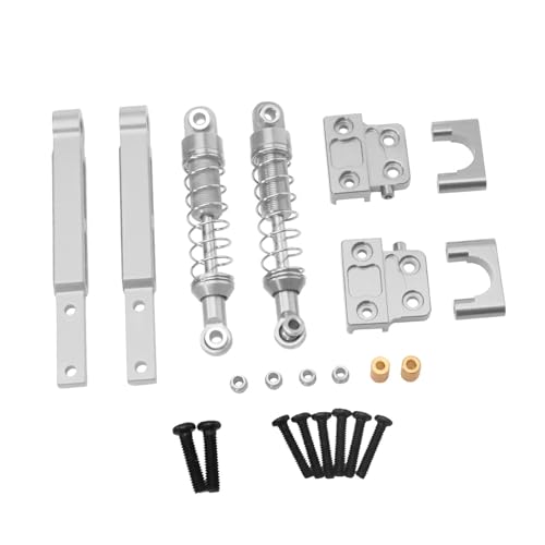 Perfeclan RC-Metall-Stoßdämpfer mit Zugstangen-Upgrade, DIY-Wartung, zu installierende ölgefüllte RC-Stoßdämpfer für 1:12 MN82 Hobby-Auto, Silber Perfeclan RC-Metall-Stoßdämpfer mit Zugstangen-Upgrade, DIY-Wartung, zu installierende ölgefüllte RC-Stoßdämpfer für 1:12 MN82 Hobby-Auto, Silber von Perfeclan