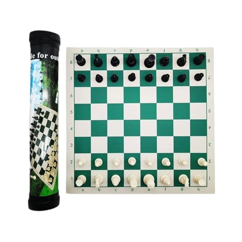 Perfeclan Reiseschachspiel, aufrollbares Schachbrettset, praktisch mit Tragetasche, tragbare Reisebrettspiele für Freizeit, Erwachsene, Anfänger, 52cmx8cmx8cm Perfeclan Reiseschachspiel, aufrollbares Schachbrettset, praktisch mit Tragetasche, tragbare Reisebrettspiele für Freizeit, Erwachsene, Anfänger, 52cmx8cmx8cm von Perfeclan