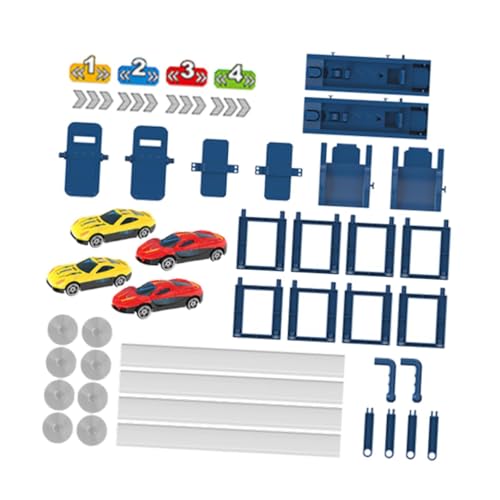 Perfeclan Rennstrecken für Kinder, Lernspielzeug, lustig, kreativ, leicht, mit Autos aus Leichtmetall, zum Selberbauen von Rennstrecken für Kinder ab 3 Jahren, 2 Spuren von Perfeclan