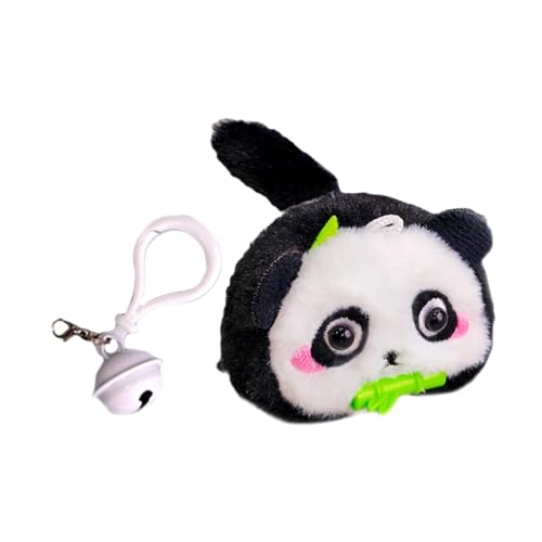 Perfeclan Rotierendes Panda-Plüschtier mit Zugschnur, Panda-Schlüsselanhänger, Panda, Stofftier, Katze, Plüschtier für Handtasche, Partygeschenk, von Perfeclan