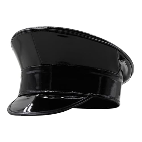 Perfeclan Sailor Hat News Boy Cap Visor für Halloween Masquerade Ball Bühne Performance, Schwarz von Perfeclan