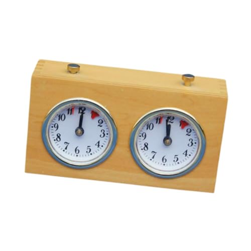 Perfeclan Schachtimer Professioneller Spiele Timer Mechanical Utility Leichtgewichts Timing Tool Holz für Brettspiele von Perfeclan