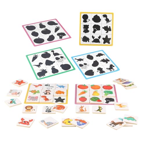 Perfeclan Schatten-Zuordnungsspielzeug, Lernspielzeug für Vorschulkinder, pädagogisches Spielzeug, Bildspiel-Spielzeug, Tier-Memory-Spiel für Kinder im von Perfeclan