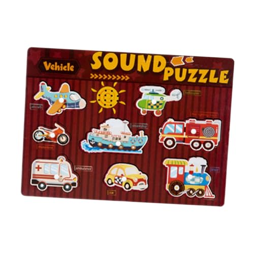 Perfeclan Sound-Puzzles Puzzles Peg Board Lernspielzeug Cartoon Sound Teaching Montessori Puzzle Puzzle für 2 3 4 5 Jahre alt von Perfeclan