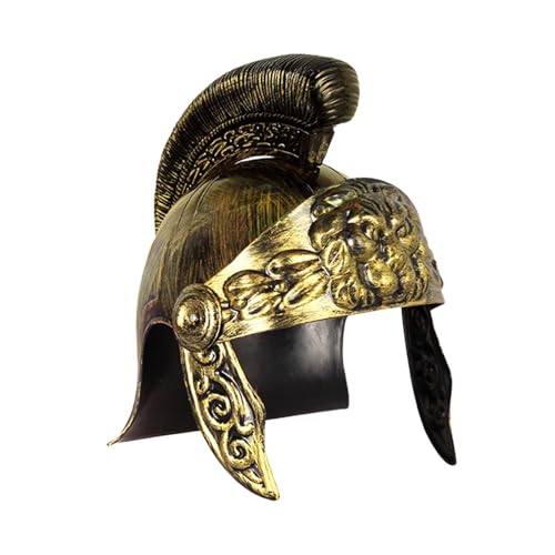 Perfeclan Spartanischer, Spartanischer Kostüm-Accessoire, Griechisch für Männer, Römischer Ritter, Kopfbedeckung für Heimdekoration, Gold Perfeclan Spartanischer, Spartanischer Kostüm-Accessoire, Griechisch für Männer, Römischer Ritter, Kopfbedeckung für Heimdekoration, Gold von Perfeclan