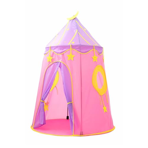 Perfeclan Spielzelt für Kinder, Spielzelt für Kinder, faltbares Tipi-Spielhaus, Prinzessin für die, Karneval für Kinder, Indoor- und, Rosa von Perfeclan