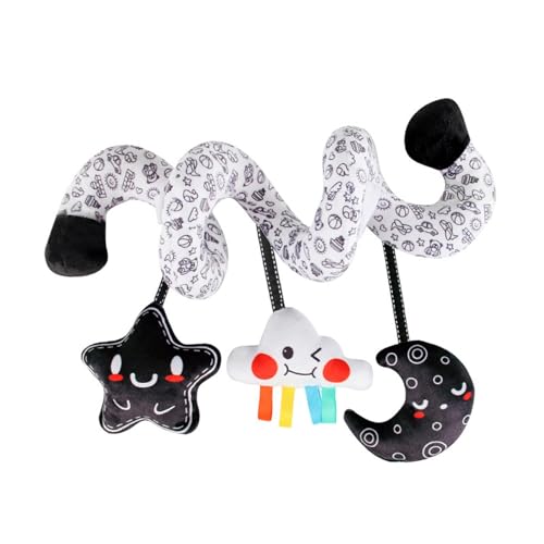 Perfeclan -Spiralsitz-Spielzeug, Dekoration, süßes Zubehör, leichtes Wickel-Hänge-Rassel-Ornament, sensorisches Spielzeug für 0–6 Monate, Schwarz Und Weiß Perfeclan -Spiralsitz-Spielzeug, Dekoration, süßes Zubehör, leichtes Wickel-Hänge-Rassel-Ornament, sensorisches Spielzeug für 0–6 Monate, Schwarz Und Weiß von Perfeclan