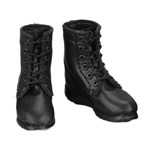 Perfeclan Stiefeletten im Maßstab 1/6, Miniaturfigur, Kostüm, Puppen, Ankleidezubehör, lässige Arbeitsstiefel für 12 Zoll große weibliche Puppen, Figurenkostüm von Perfeclan