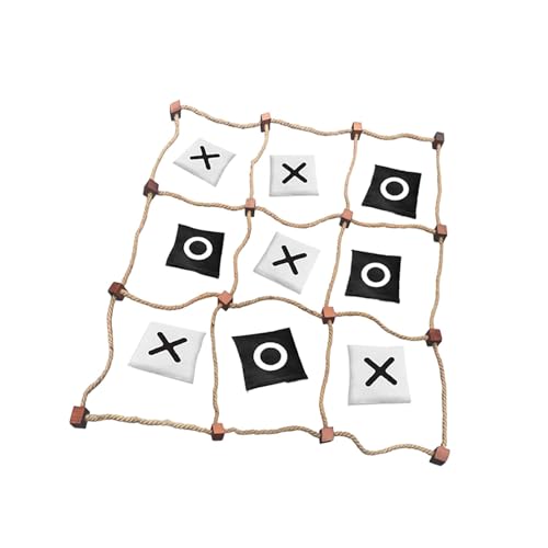 Perfeclan Tic TAC Toe-Spiel, Hinterhofspiel, Freizeit, intelligentes Lernspielzeug, Hofspiel für draußen und drinnen, XO Sandsackwerfen für den Urlaub am Strand von Perfeclan