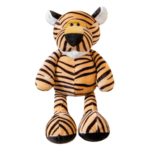 Perfeclan Tierplüschtier, Plüschtierpuppe zum Sammeln, 25 cm, Kinderzimmerdekoration, niedliches Stofftier, weiches Stofftier für Teenager, Kinder, Geschenke, Tiger von Perfeclan