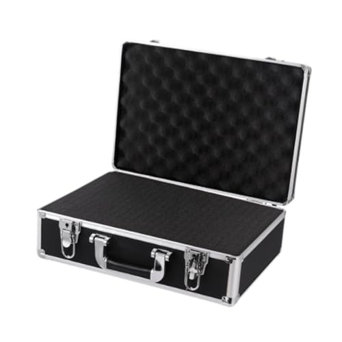 Perfeclan Tragetasche, Instrumenten-Dokumenten-Organizer-Box für kabelloses Mikrofon, Aufbewahrungskoffer, Tragetasche, tragbarer Aluminium-Aufbewahrungskoffer, Style G von Perfeclan