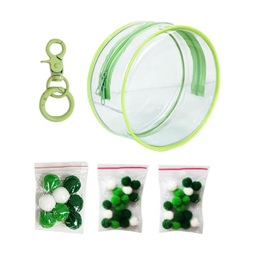 Perfeclan Transparente Puppenvitrine aus PVC, Spielzeugtasche für draußen, Organizer für kleine Puppen, tragbare Aufbewahrungstasche für kleine Puppen, GrÜn von Perfeclan