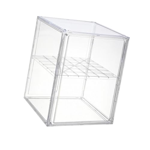 Perfeclan Transparente Vitrine, Schaukasten, Regal, Sammlerstück-Box, Football-Helme, Vitrine für Souvenirs, Absätze, Sportschuhe, Schrank, Geldbörse, 2 Ebenen von Perfeclan