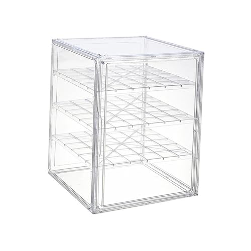 Perfeclan Transparente Vitrine, Schaukasten, Regal, Sammlerstück-Box, Football-Helme, Vitrine für Souvenirs, Absätze, Sportschuhe, Schrank, Geldbörse, 4 Ebenen von Perfeclan