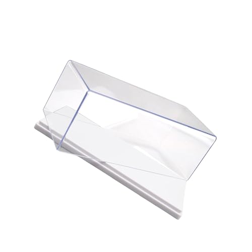 Perfeclan Transparenter Vitrine-Schutz aus Acryl für Modellautos im Maßstab 1:43, Sammlervitrine, dekorativ, Thekenbox für Sammelfiguren, Weiß 16.3x7.2x5.5cm von Perfeclan