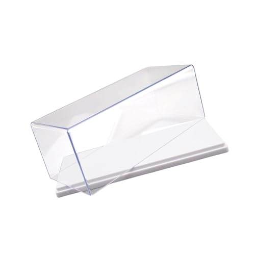 Perfeclan Transparenter Vitrine-Schutz aus Acryl für Modellautos im Maßstab 1:43, Sammlervitrine, dekorativ, Thekenbox für Sammelfiguren, Weiß 16.3x7.3x8.5cm von Perfeclan