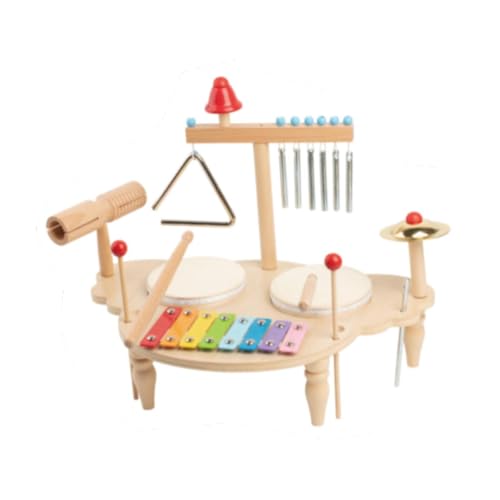 Perfeclan Trommelset für Kinder, sensorisches Lernspielzeug, kreatives Musikinstrumentenspielzeug, Lernspielzeug für Partygeschenke für Kinder, Jungen und von Perfeclan