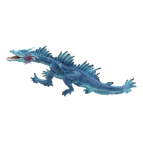 Perfeclan Velociraptor Dinosaurier Figur Spielzeug Sensorisches Spielzeug Zubehör Figur Tiermodell Simuliertes Dinosaurier Spielzeug für Desktop, Blau von Perfeclan