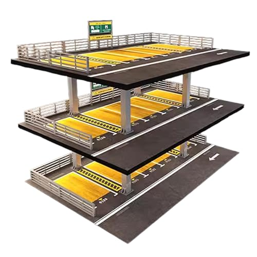 Perfeclan Vitrine für Automodelle aus Leichtmetall im Maßstab 1:64 zum Sammeln von Druckgussautos mit Szenenparkplatz, Amerikanische von Perfeclan